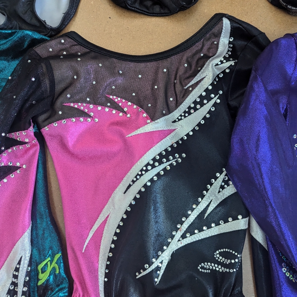 GK Elite Gymnastics Leotards CS Small 4 huge lot - Picture 2 of 7